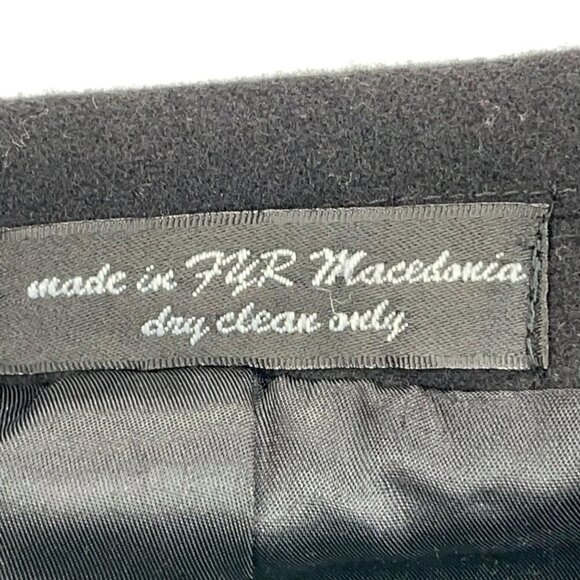 VINTAGE Gianfranco Ruffini SIZE 42L Black Cashmere Blend Double-Breasted Coat - Picture 6 of 6